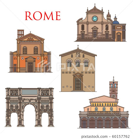 Rome famous architecture, Italy landmark buildings 60157762