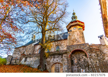 St George Church in Horni Slavkov. Sunny autumn day. Czech Republic St George Church in Horni Slavkov. Sunny autumn day. Czech Republic 60157876