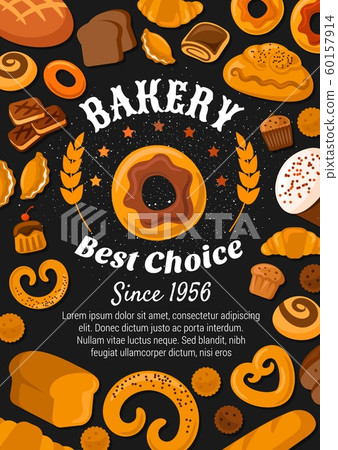 Bread and bakery food, patisserie pastry shop Bread and bakery food, patisserie pastry shop 60157914