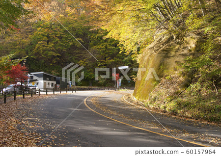 Momiji Bridge of colored leaves parking lot Momiji Bridge of colored leaves parking lot 60157964