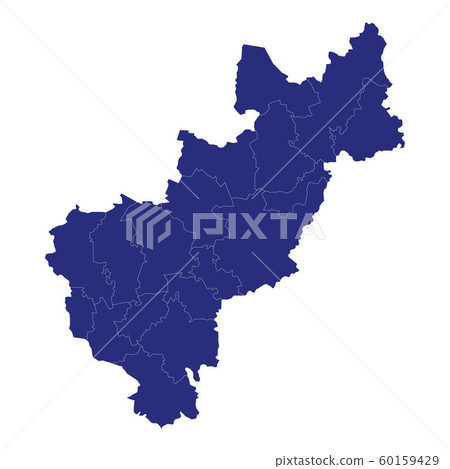 High Quality map is a state of Mexico 60159429