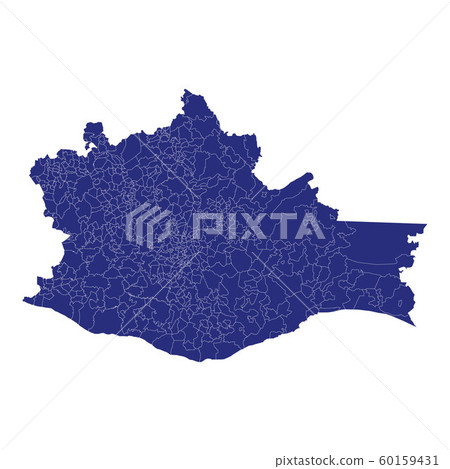 High Quality map is a state of Mexico 60159431