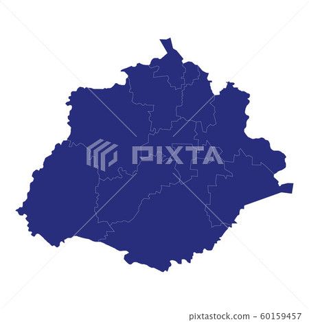 High Quality map is a state of Mexico 60159457