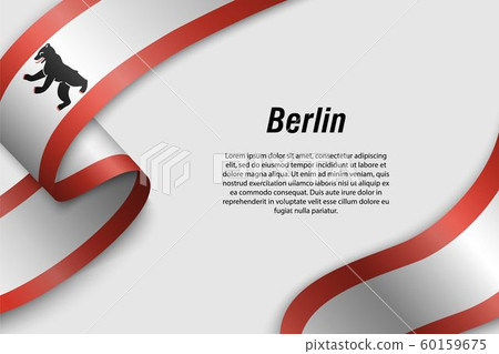 Waving ribbon or banner with flag State of Germany Waving ribbon or banner with flag State of Germany 60159675