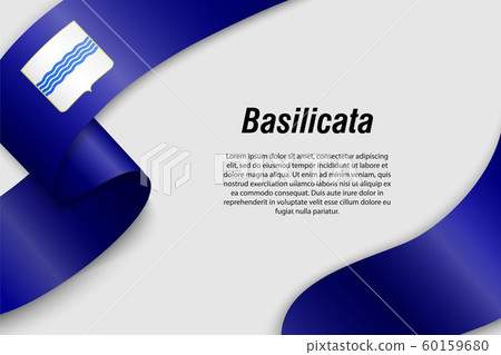 Waving ribbon or banner with flag Region of Italy Waving ribbon or banner with flag Region of Italy 60159680