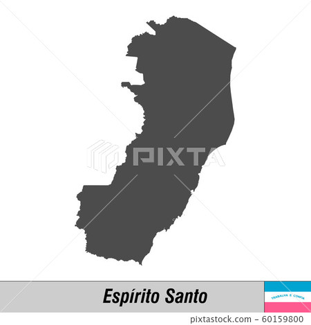 High Quality Map With Flag State Of Brazil Stock Illustration 60159800 Pixta