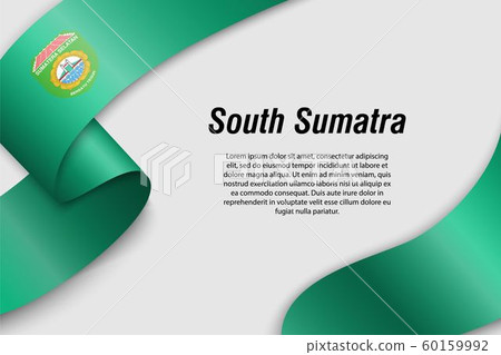 Waving ribbon or banner with flag Province of 60159992