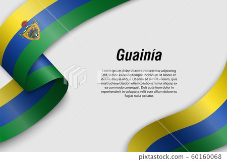 Waving ribbon or banner with flag Department of 60160068