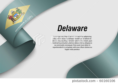 Waving ribbon or banner with flag 60160106