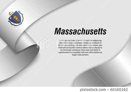 Waving ribbon or banner with flag - Stock Illustration [60160162] - PIXTA