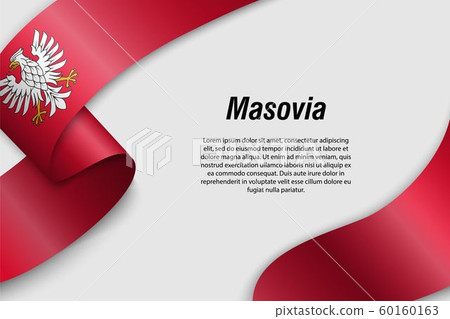 Waving ribbon or banner with flag Province of Waving ribbon or banner with flag Province of 60160163