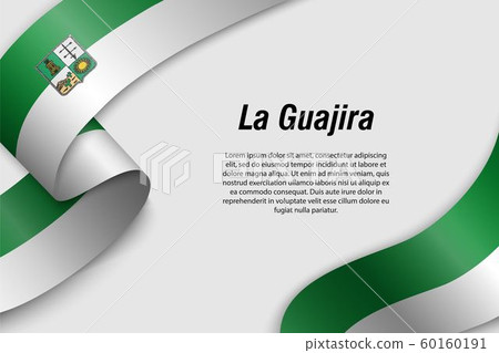 Waving ribbon or banner with flag Department of Waving ribbon or banner with flag Department of 60160191