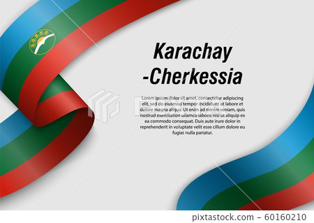 Waving ribbon or banner with flag Region of Russia 60160210