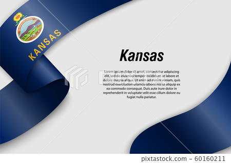 Waving ribbon or banner with flag Waving ribbon or banner with flag 60160211