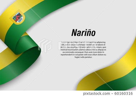 Waving ribbon or banner with flag Department of Waving ribbon or banner with flag Department of 60160316