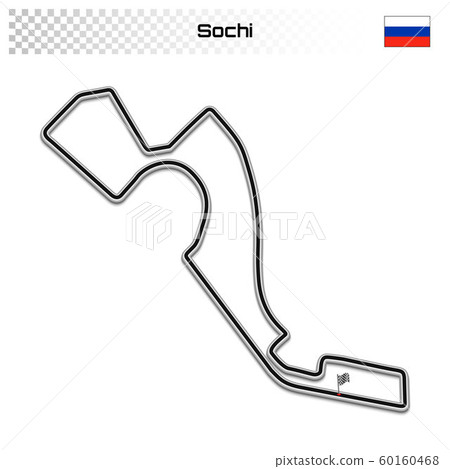 Grand prix race track for motorsport and autosport 60160468