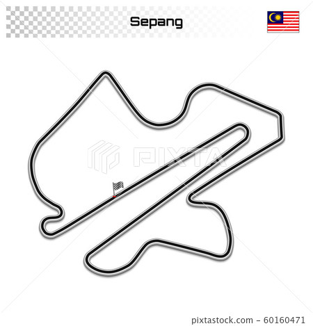 Grand prix race track for motorsport and autosport 60160471