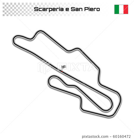 Grand prix race track for motorsport and autosport 60160472