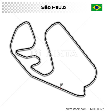 Grand prix race track for motorsport and autosport 60160474