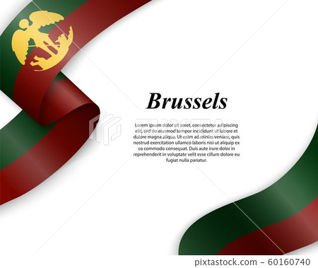 Waving ribbon with flag of City Waving ribbon with flag of City 60160740