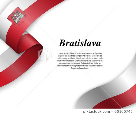 Waving ribbon with flag of City Waving ribbon with flag of City 60160745