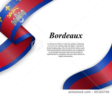 Waving ribbon with flag Waving ribbon with flag 60160746