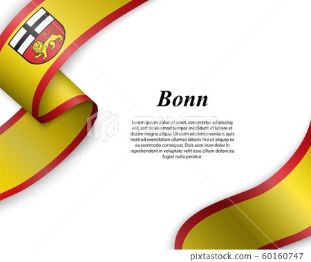 Waving ribbon with flag 60160747