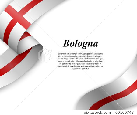 Waving ribbon with flag Waving ribbon with flag 60160748