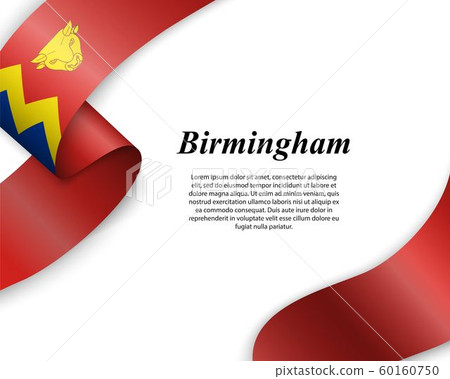 Waving ribbon with flag of City Waving ribbon with flag of City 60160750