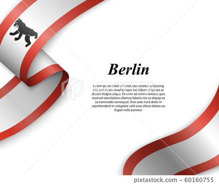 Waving ribbon with flag Waving ribbon with flag 60160755