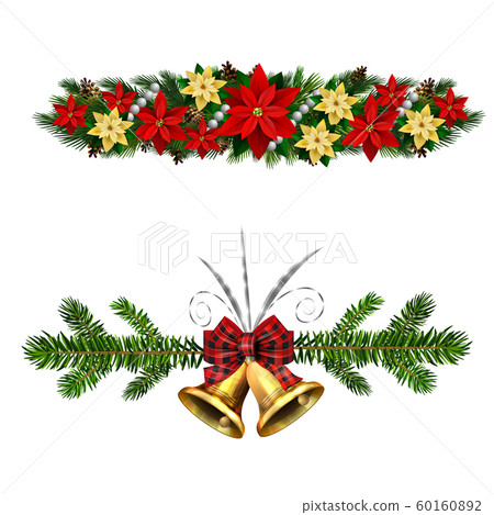 Vector Christmas Fir Decoration isolated Vector Christmas Fir Decoration isolated 60160892