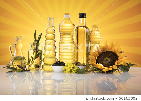 Healthy oil from sunflower, olive, rapeseed oil. Healthy oil from sunflower, olive, rapeseed oil. 60163002