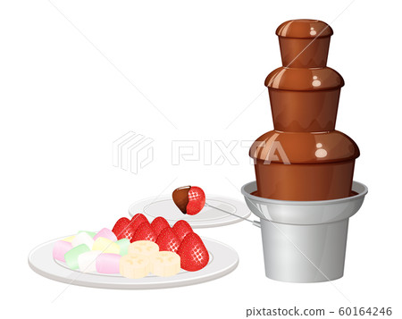 Chocolate fountain illustration Chocolate fountain illustration 60164246
