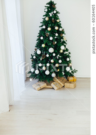 Christmas tree with gifts decor at home for the new year holiday winter Christmas tree with gifts decor at home for the new year holiday winter 60164405