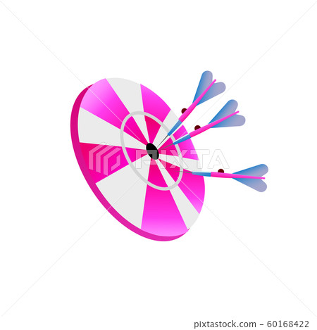 arrow target dart. Vector Illustration Isolated on arrow target dart. Vector Illustration Isolated on 60168422