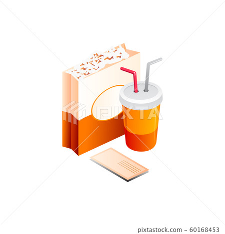 popcorn Vector Illustration Isolated on White 60168453