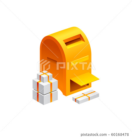 old mailbox symbol.. Vector Illustration Isolated old mailbox symbol.. Vector Illustration Isolated 60168478