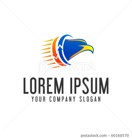 eagle head logo. fast moving logo design concept eagle head logo. fast moving logo design concept 60168570