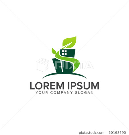 green building construction logo design concept 60168590