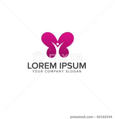 people butterfly Logos. Spa and Esthetics 60168594