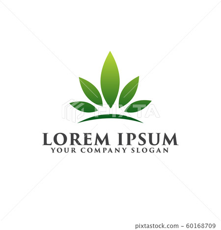 Leaf Garden Floral Landscape. crown leaf logo Leaf Garden Floral Landscape. crown leaf logo 60168709