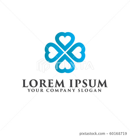 love teamwork logo design concept template 60168719