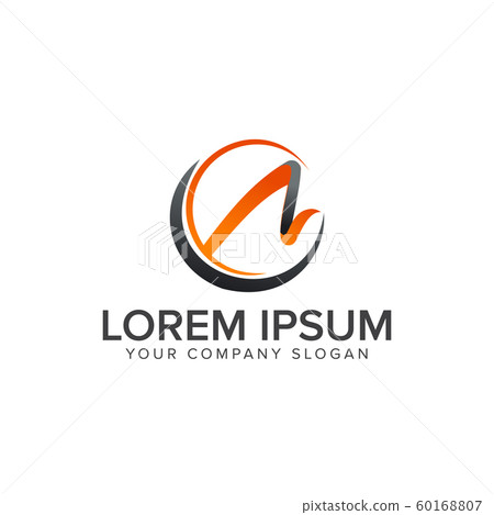abstract tech logo design concept template - Stock Illustration ...