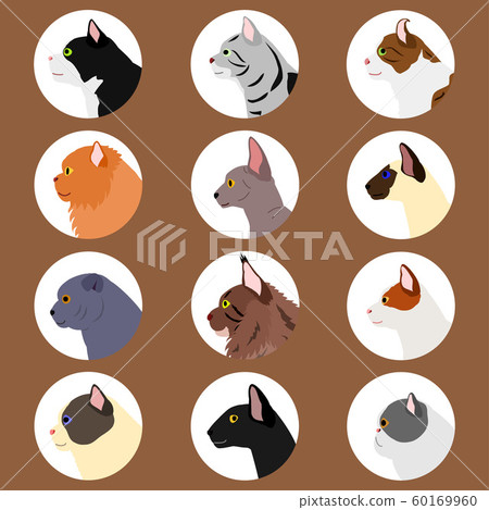 Cat icon set - Stock Illustration [68787648] - PIXTA