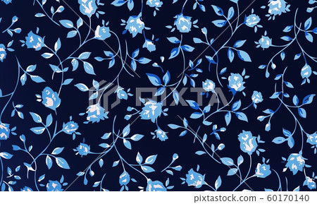 seamless pattern with flowers on black background. 60170140