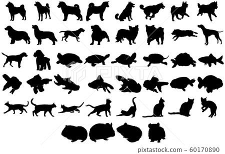 動物剪影寵物 動物剪影寵物 60170890
