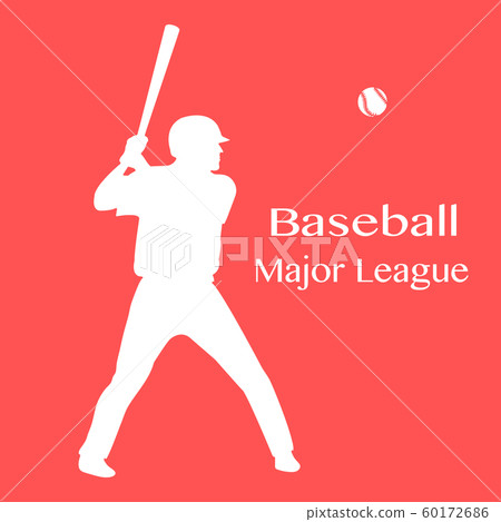 Baseball player with bat, ball Vector illustration 60172686