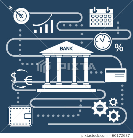 Bank concept Finance, money investment. Line icon 60172687