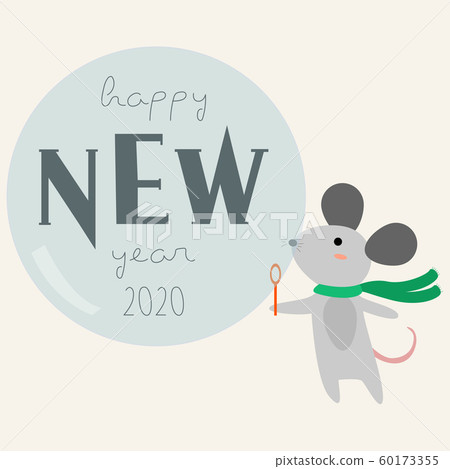 插圖，書法，新年，老鼠 60173355