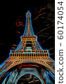 Illustration of Eiffel Tower - Paris, France 60174054